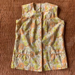 Vintage Floral Smock Style Shirt